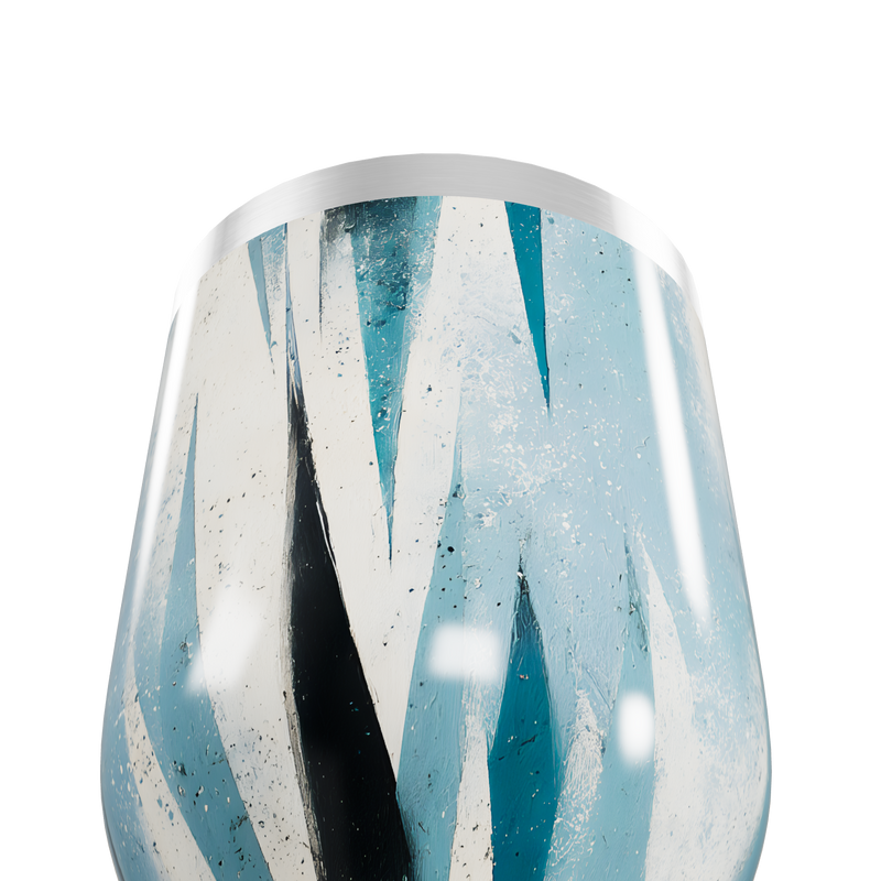 Copo Térmico Slim - Azul com Estampa Geométrica