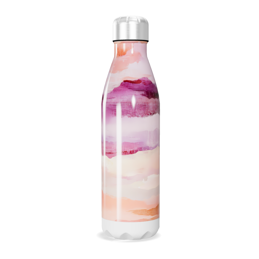 Garrafa Inox - Estampada Rosa e Laranja