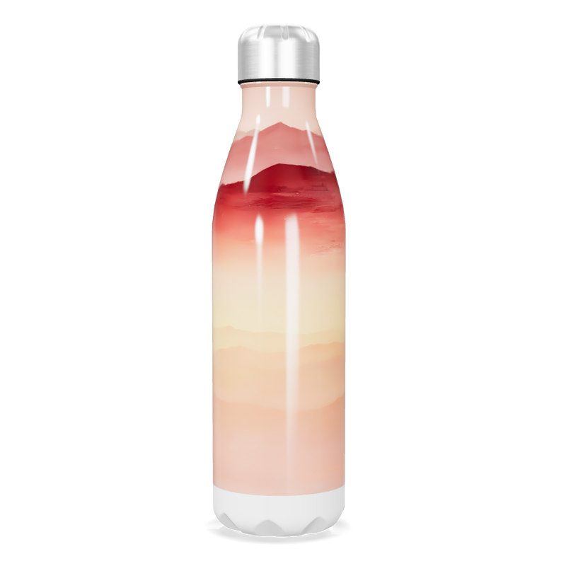 Garrafa Inox - Degradê Vermelho e Bege