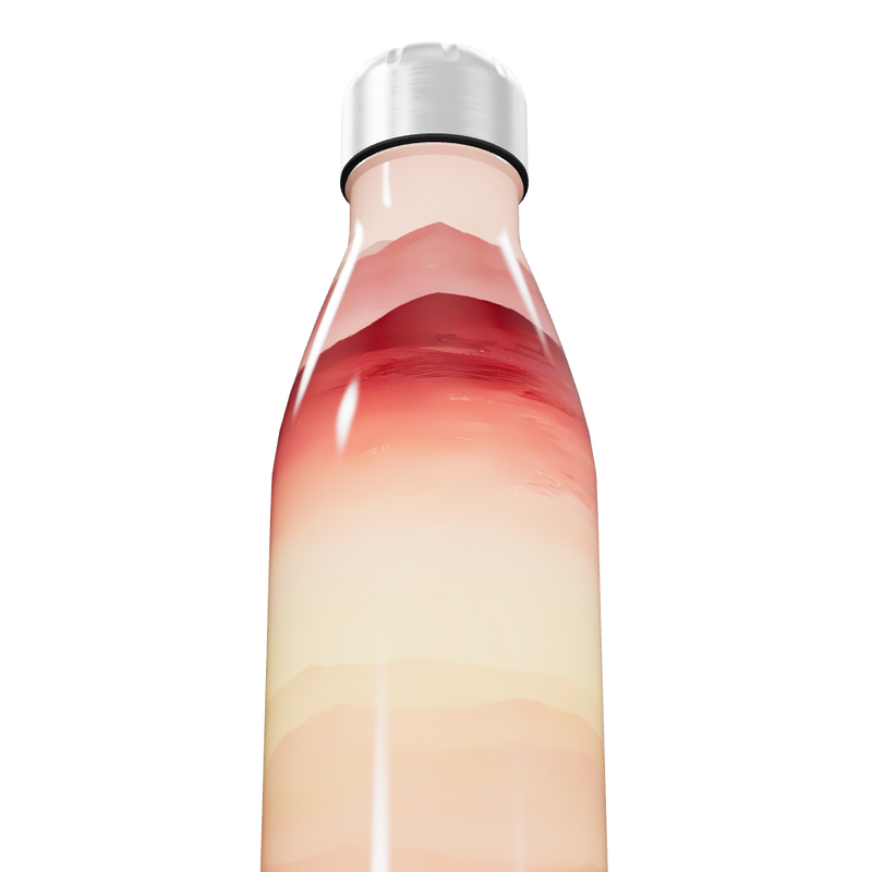 Garrafa Inox - Degradê Vermelho e Bege