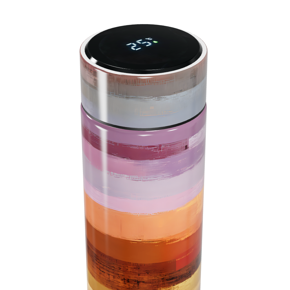 Garrafa Térmica Touch - Colorida com Listras