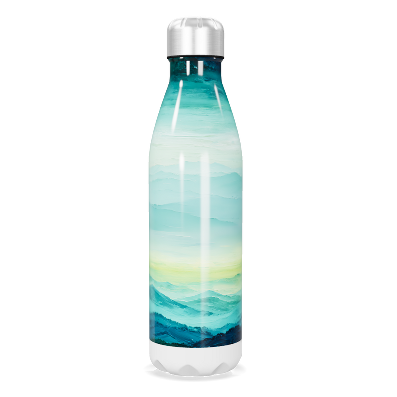 Garrafa Inox - Estampa Montanhas Azul
