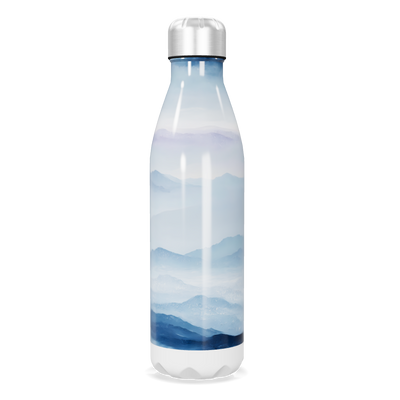 Garrafa Inox - Azul com Estampa Montanhas