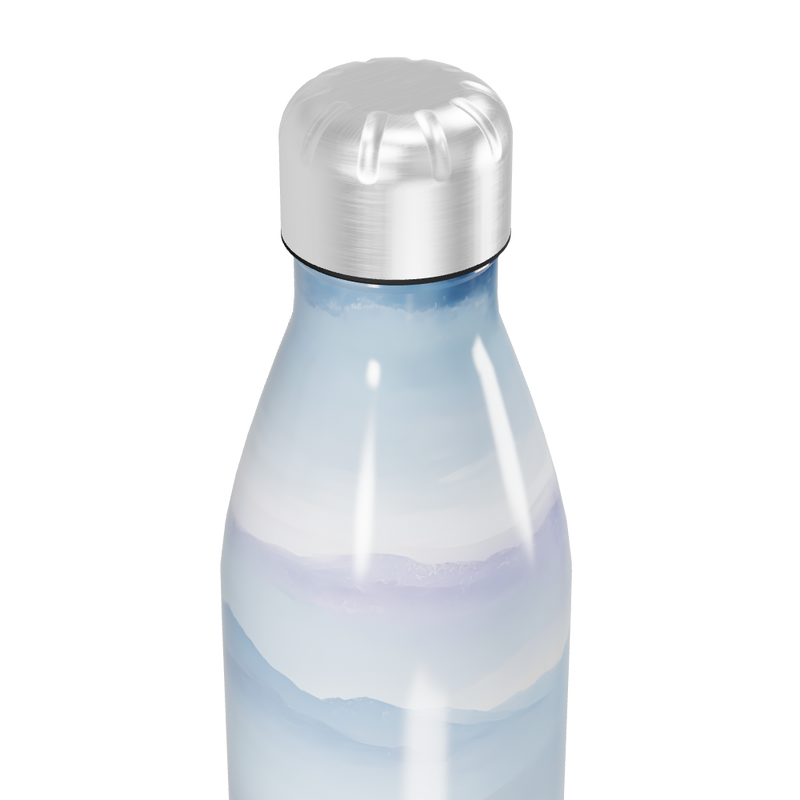 Garrafa Inox - Azul com Estampa Montanhas