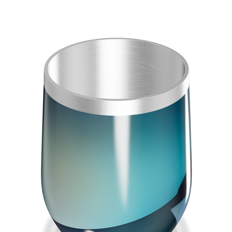 Copo Térmico Slim - Aço Inox Azul Geométrico