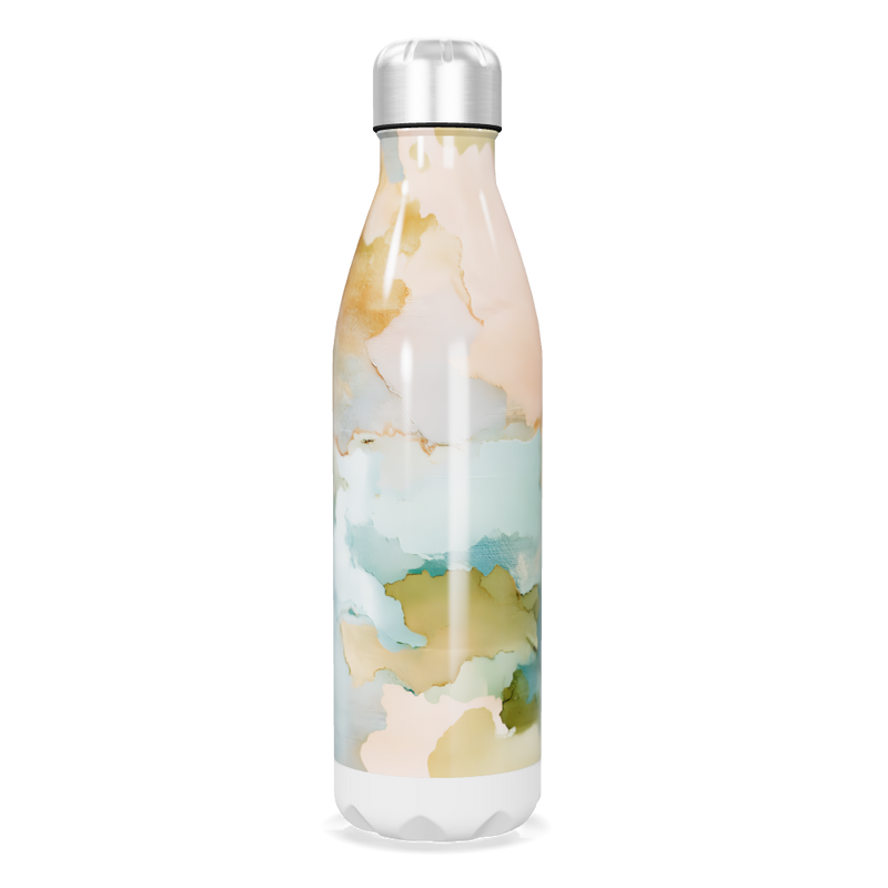 Garrafa Inox - Estampa Abstrata Colorida