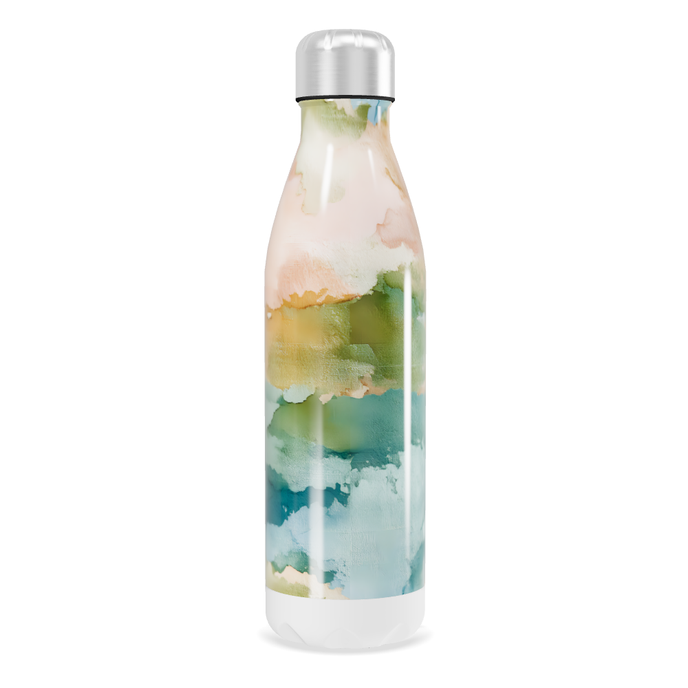 Garrafa Inox - Estampa Abstrata Colorida