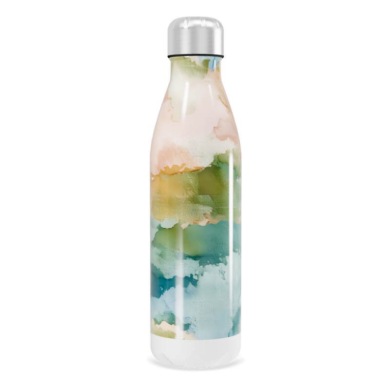 Garrafa Inox - Estampa Abstrata Colorida