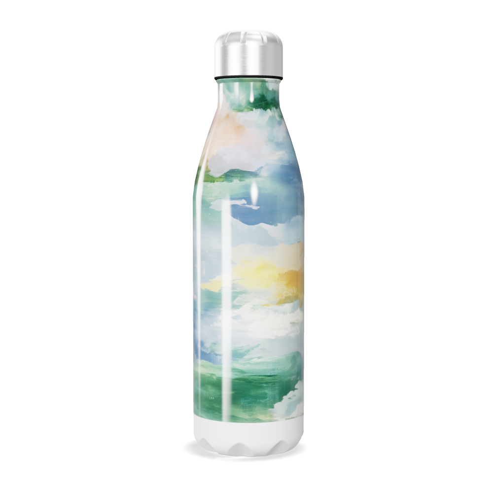 Garrafa Inox - Estampa Abstrata Colorida