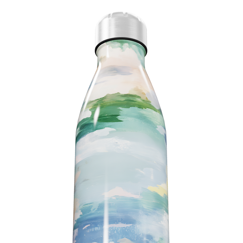 Garrafa Inox - Estampa Abstrata Colorida