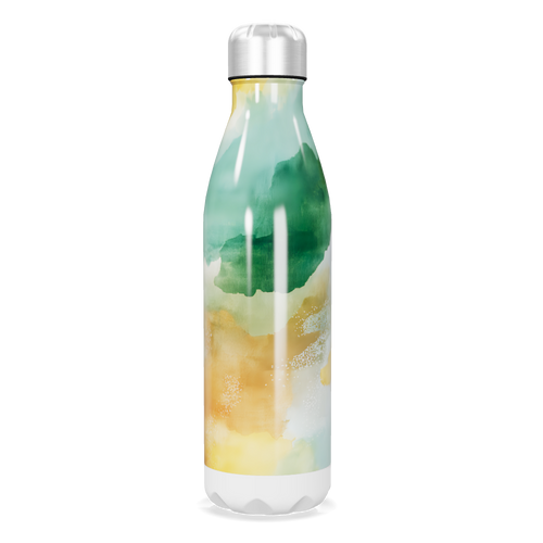 Garrafa Inox - Estampa Colorida Aquarela