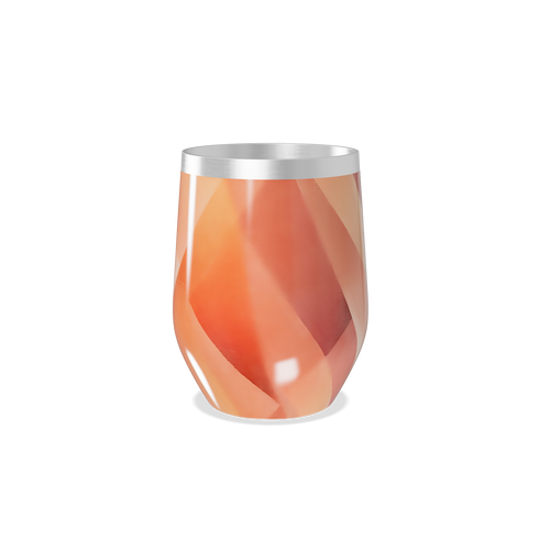 Copo Térmico Slim - Geométrico Laranja Inox