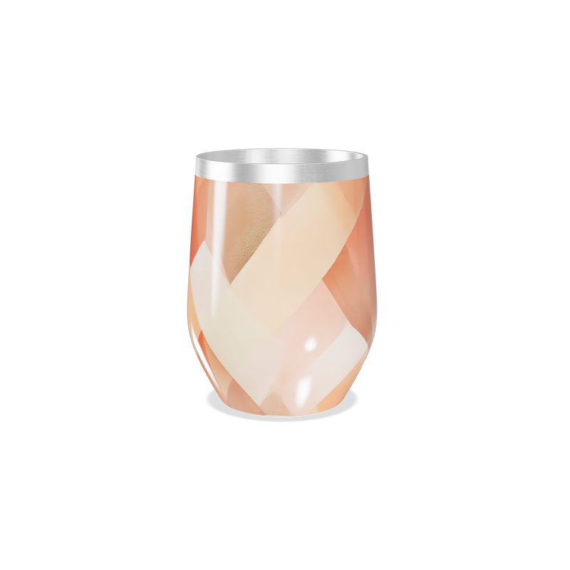 Copo Térmico Slim - Geométrico Laranja Inox