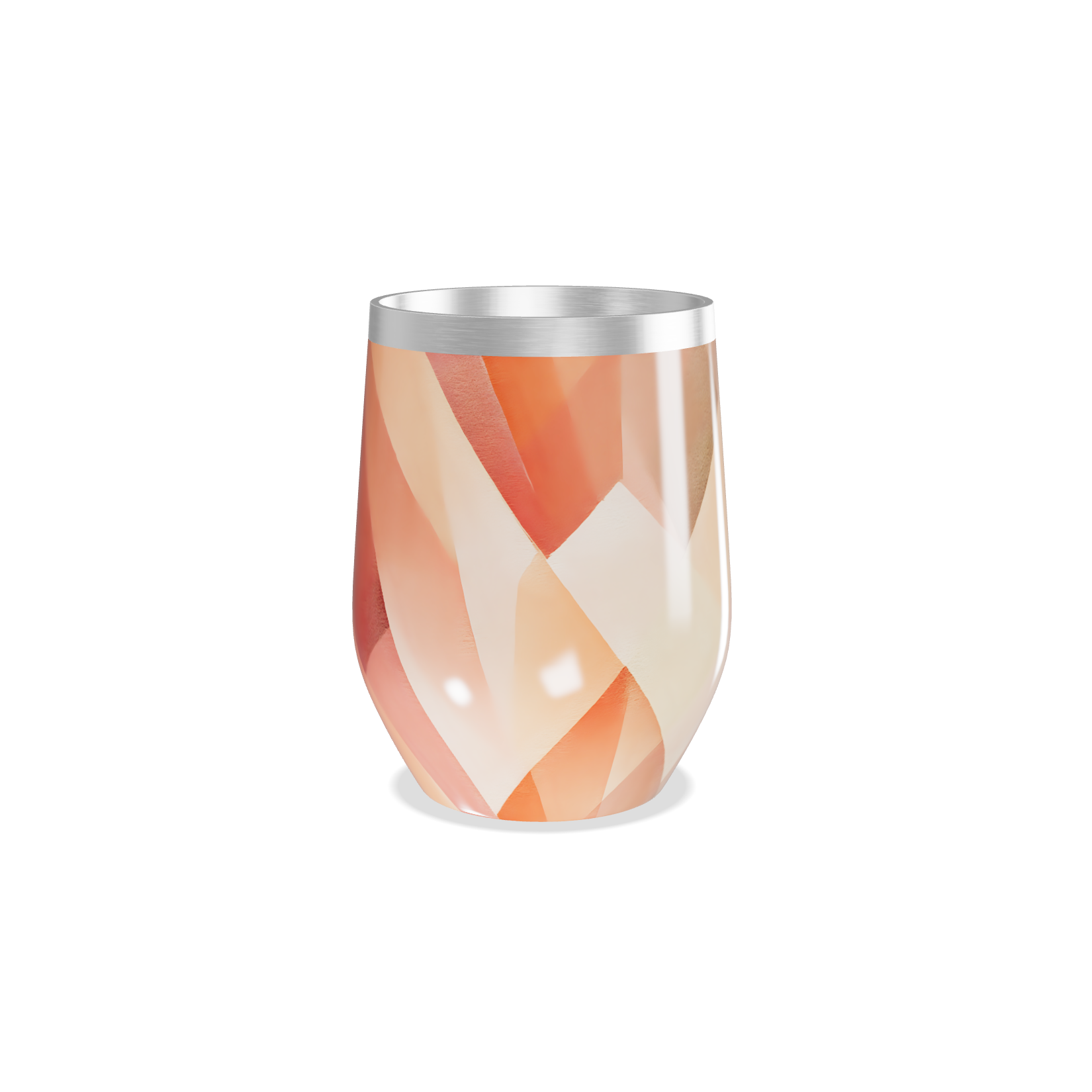 Copo Térmico Slim - Geométrico Laranja Inox