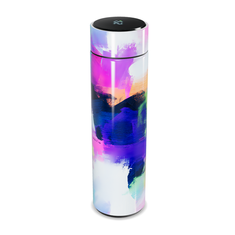 Garrafa Térmica Touch - Colorida com Estampa Abstrata