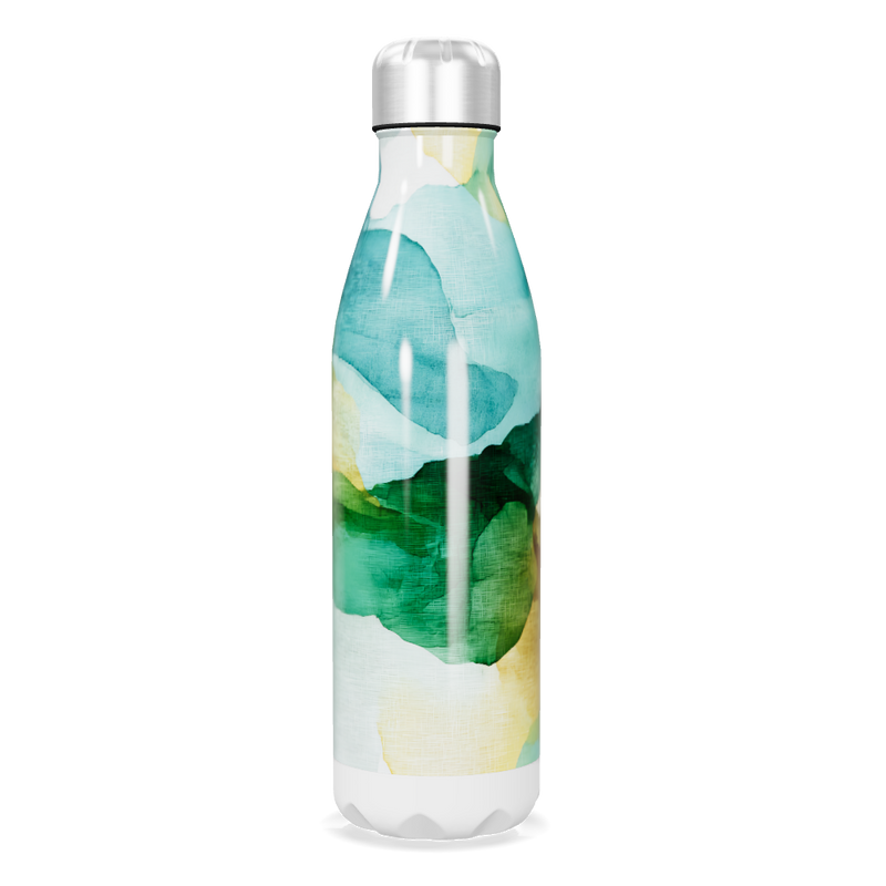Garrafa Inox - Estampa Aquarela Colorida