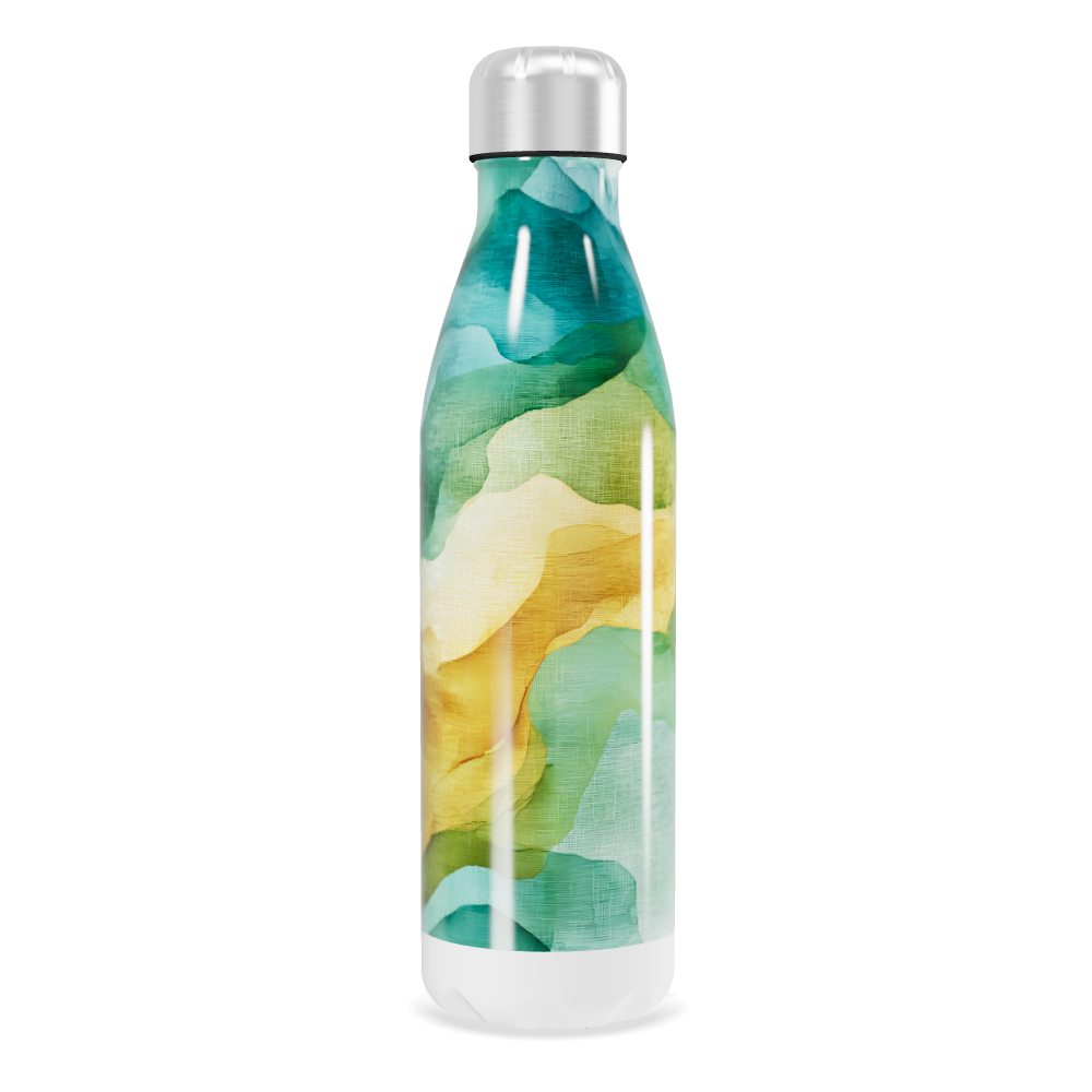 Garrafa Inox - Estampa Aquarela Colorida