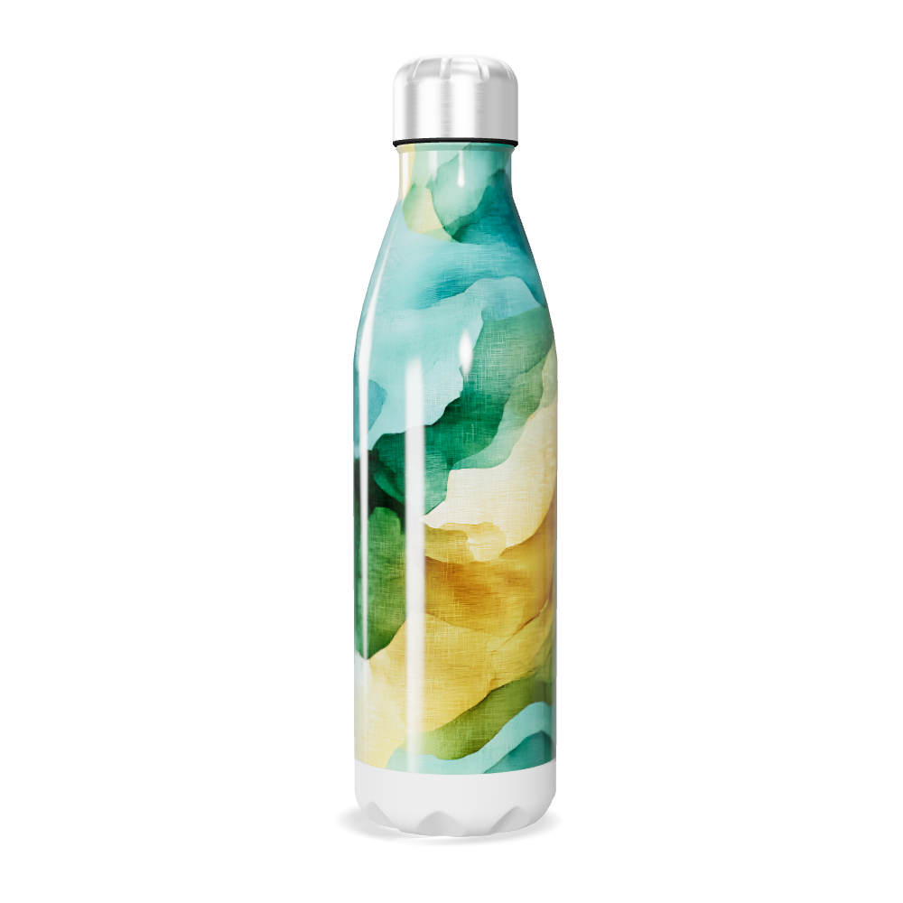 Garrafa Inox - Estampa Aquarela Colorida