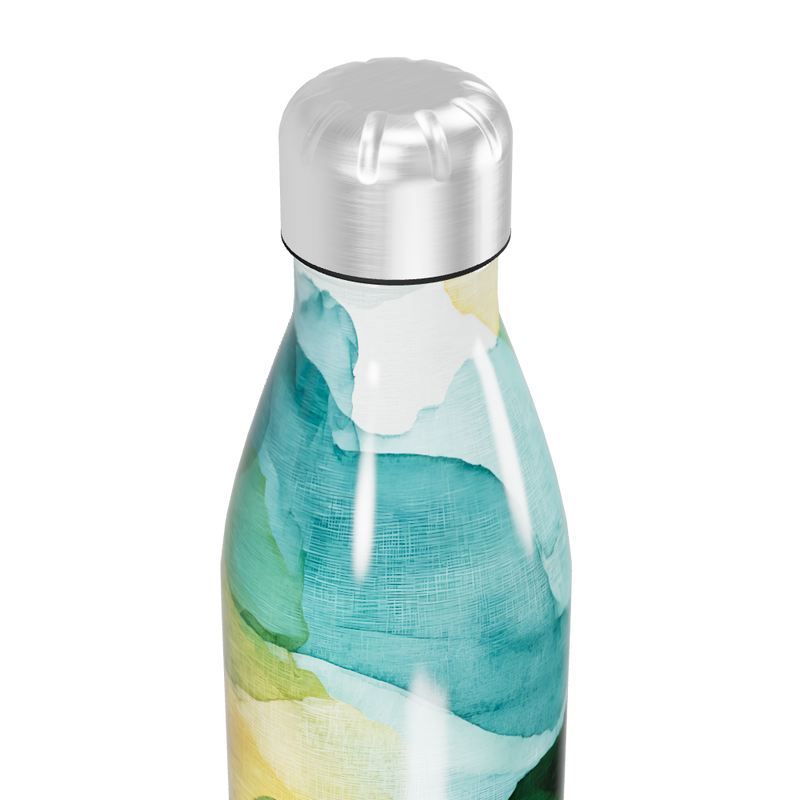 Garrafa Inox - Estampa Aquarela Colorida