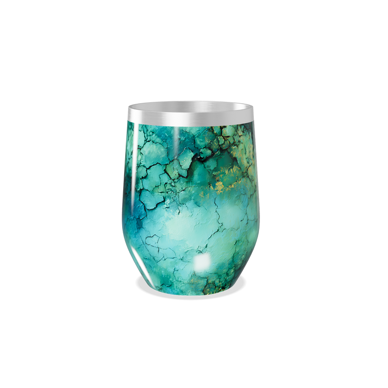 Copo Térmico Slim - Verde Mármore Inox