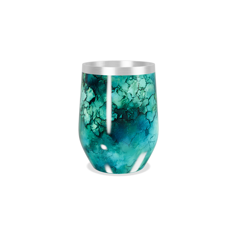 Copo Térmico Slim - Verde Mármore Inox