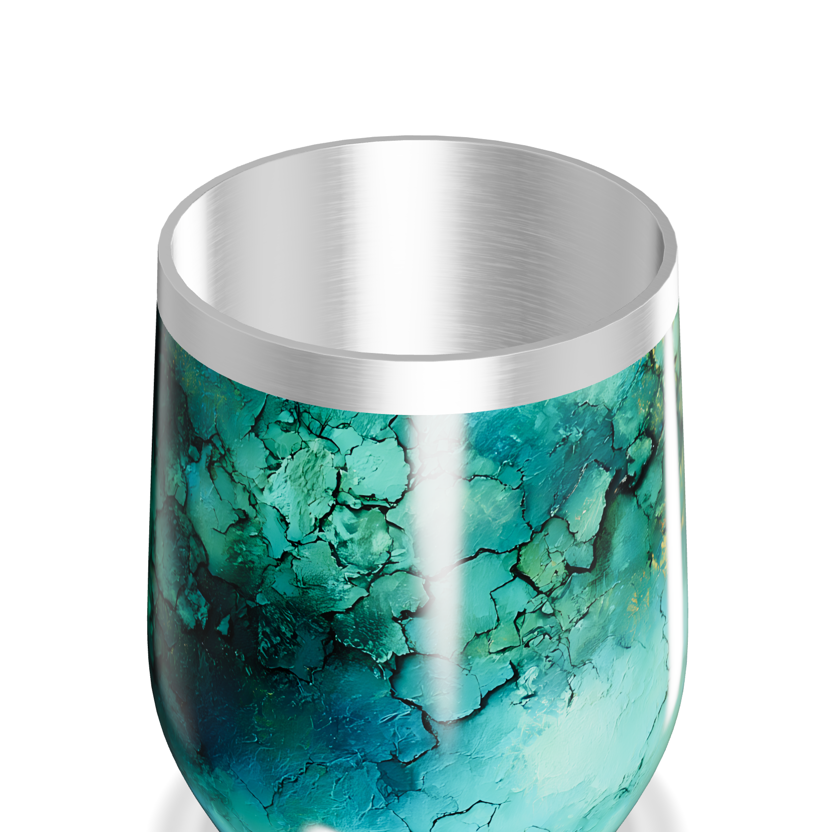 Copo Térmico Slim - Verde Mármore Inox