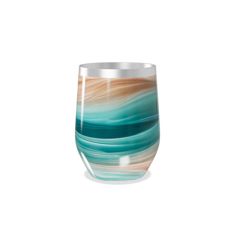 Copo Térmico Slim - Azul e Marrom Marmorizado