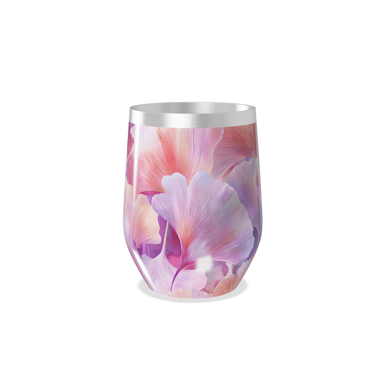 Copo Térmico Slim - Floral Rosa aço inox