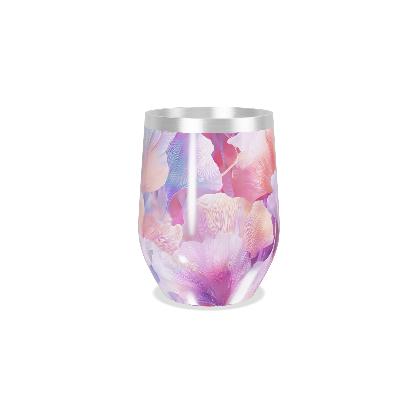 Copo Térmico Slim - Floral Rosa aço inox