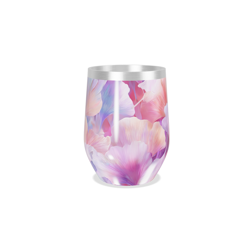 Copo Térmico Slim - Floral Rosa aço inox