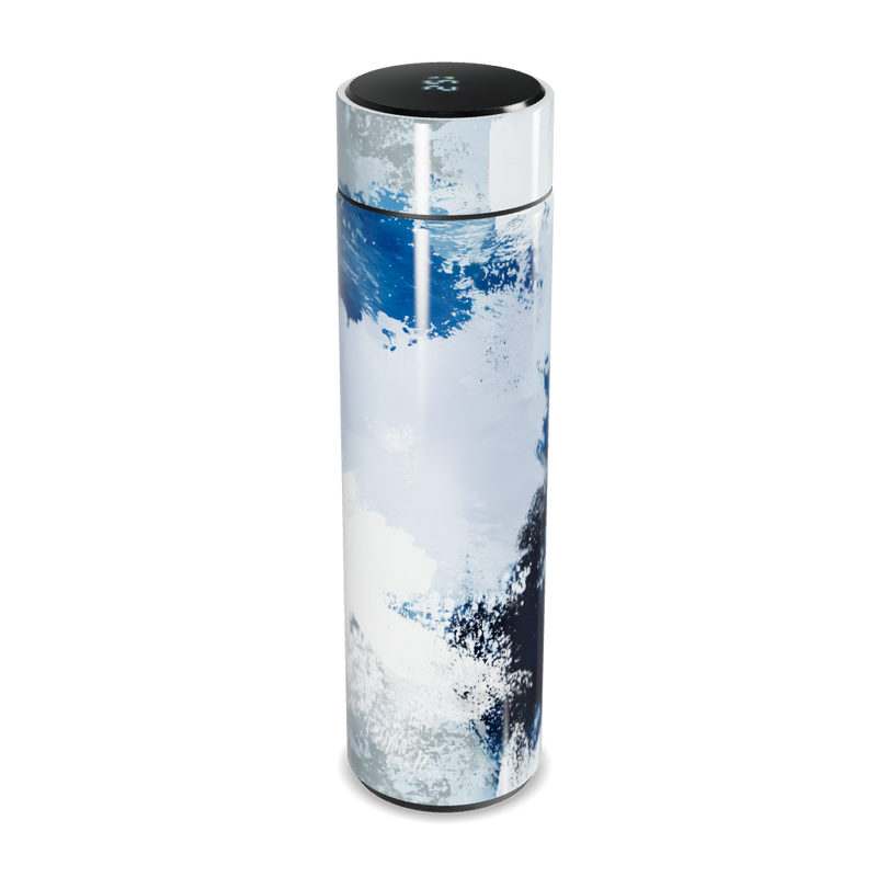 Garrafa Térmica Touch - Estampa Abstrata Azul