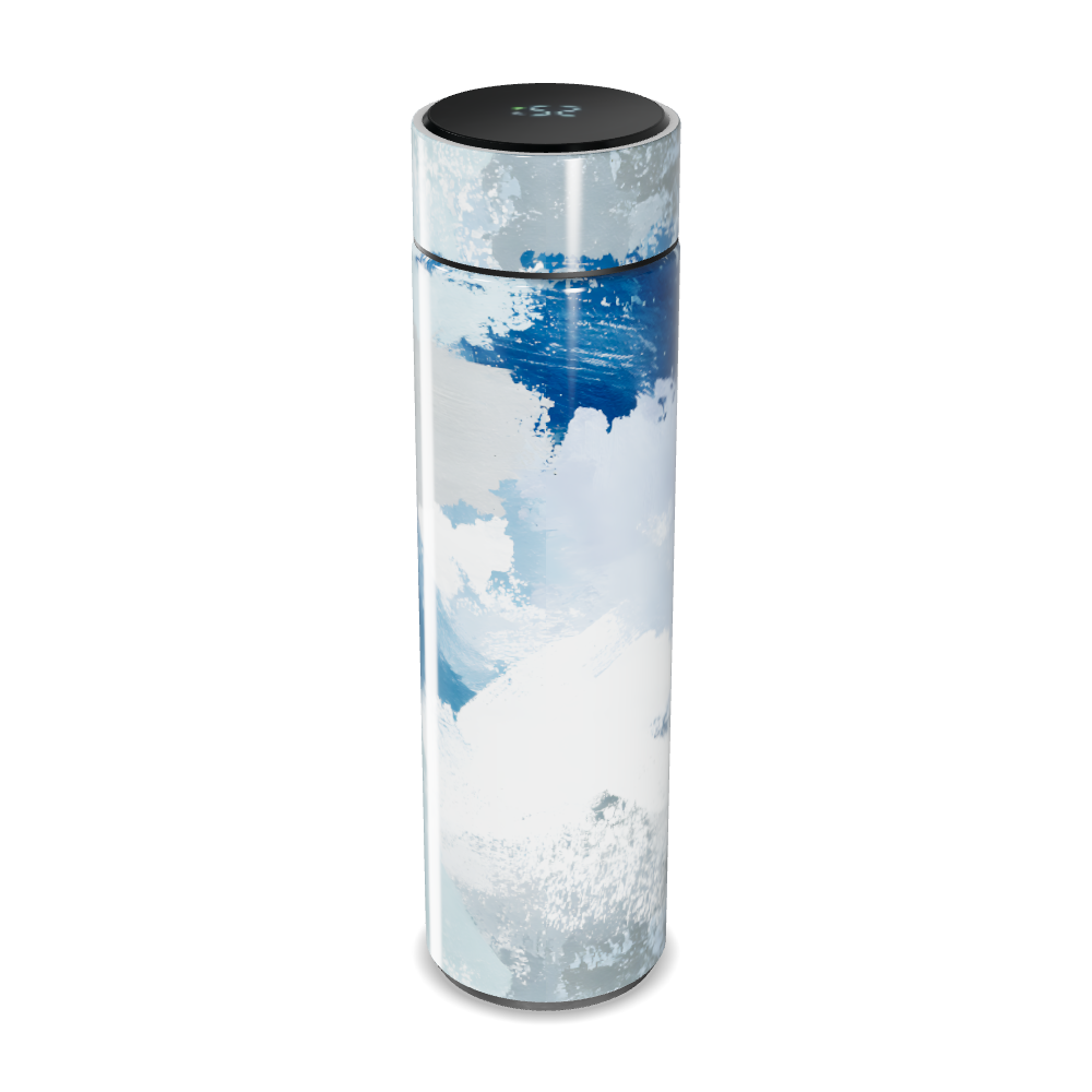 Garrafa Térmica Touch - Estampa Abstrata Azul