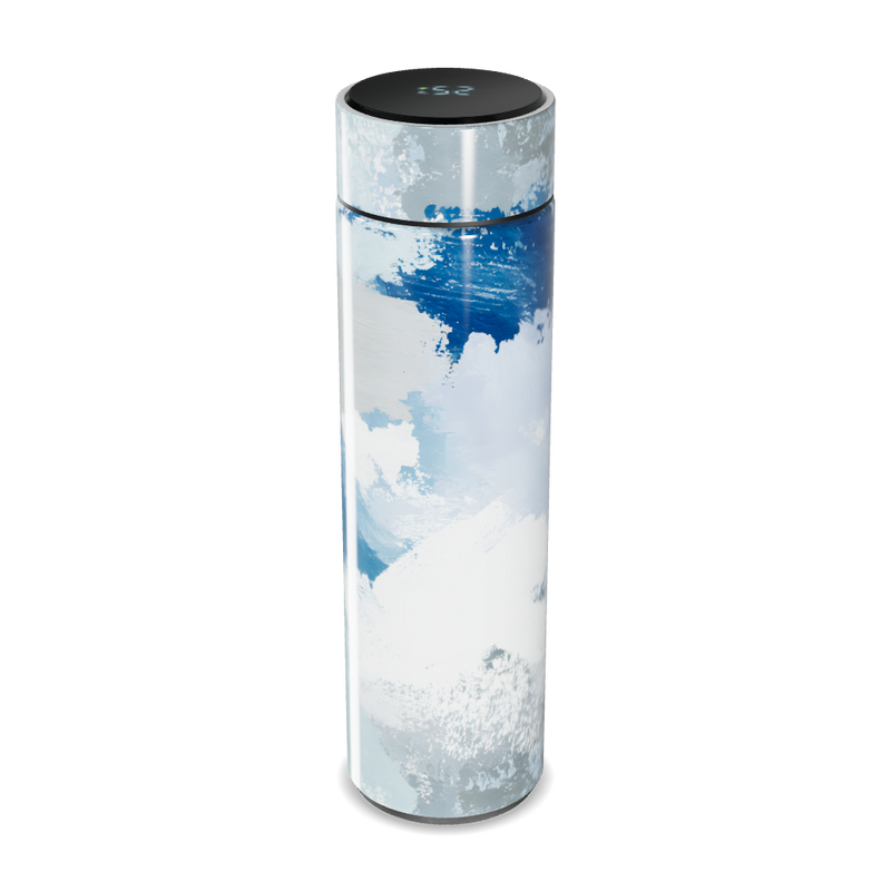 Garrafa Térmica Touch - Estampa Abstrata Azul