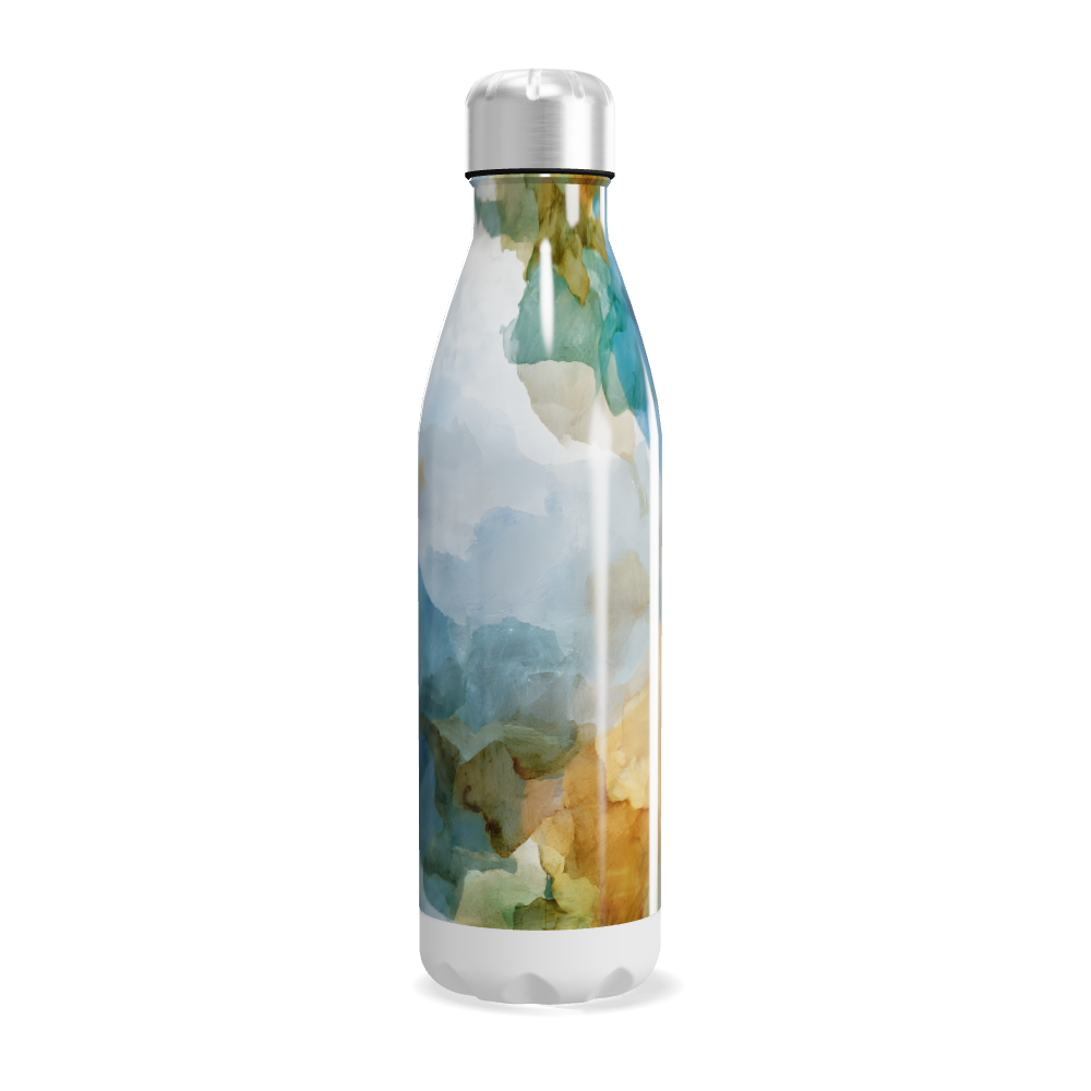 Garrafa Inox - Estampa Aquarela Colorida