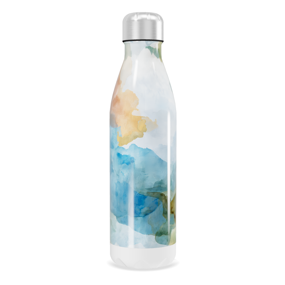 Garrafa Inox - Estampa Aquarela Colorida
