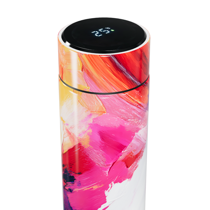 Garrafa Térmica Touch - Pintura Abstrata Colorida