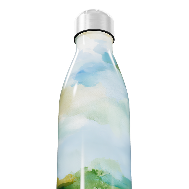 Garrafa Inox - Estampa Paisagem Colorida