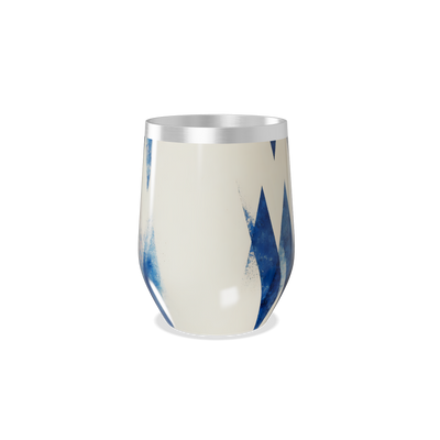 Copo Térmico Slim - Azul e Branco Inox