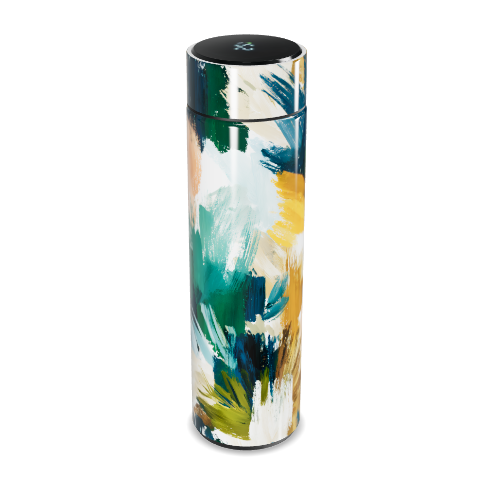 Garrafa Térmica Touch - Estampa Pinceladas Coloridas