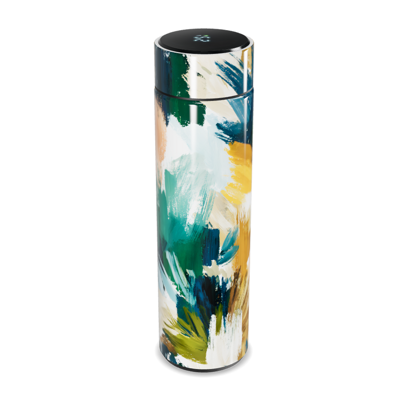 Garrafa Térmica Touch - Estampa Pinceladas Coloridas