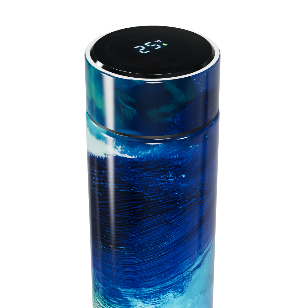 Garrafa Térmica Touch - Azul Arte Vidro