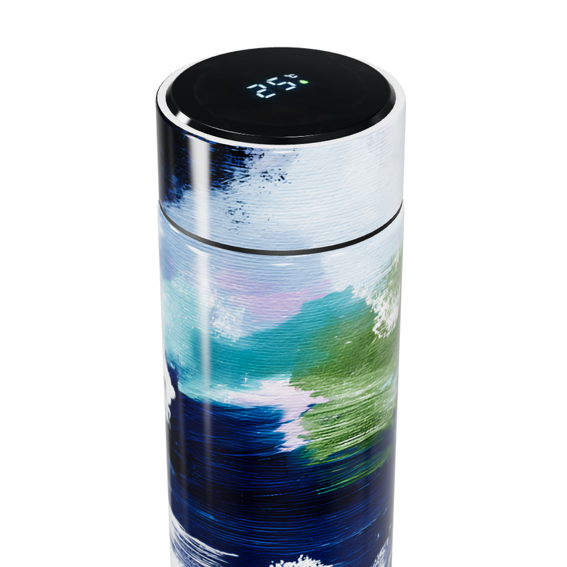 Garrafa Térmica Touch - Pintura Abstrata Colorida