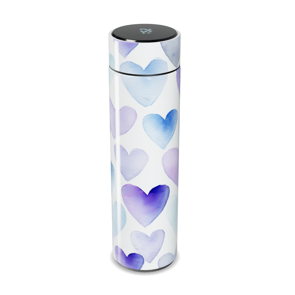 Garrafa Térmica Touch - Corações Roxos e Azuis