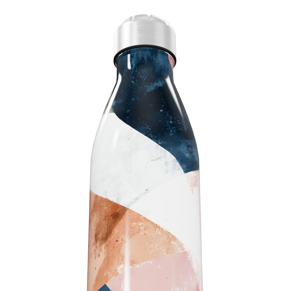 Garrafa Inox - Design Abstrato Colorido