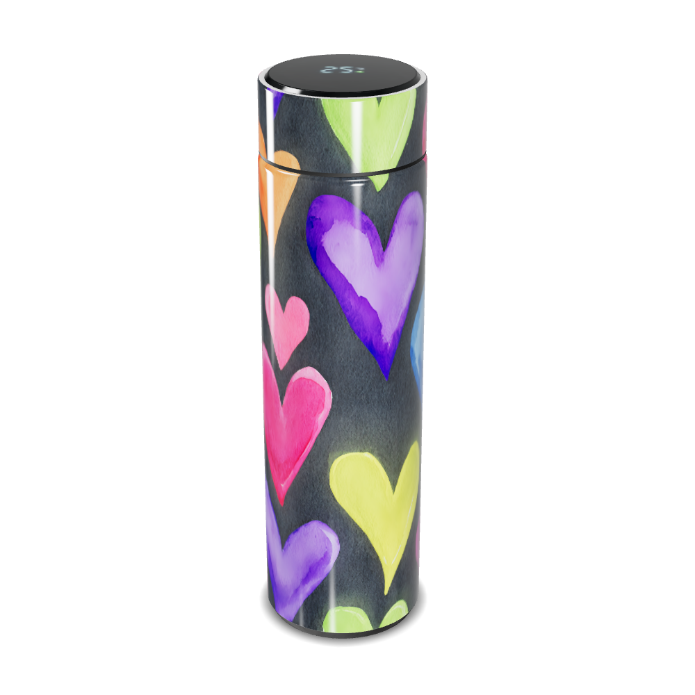 Garrafa Térmica Touch Corações Coloridos