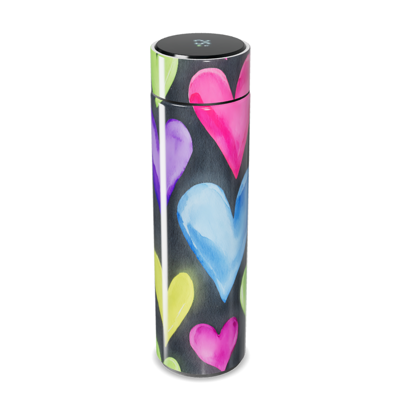 Garrafa Térmica Touch Corações Coloridos