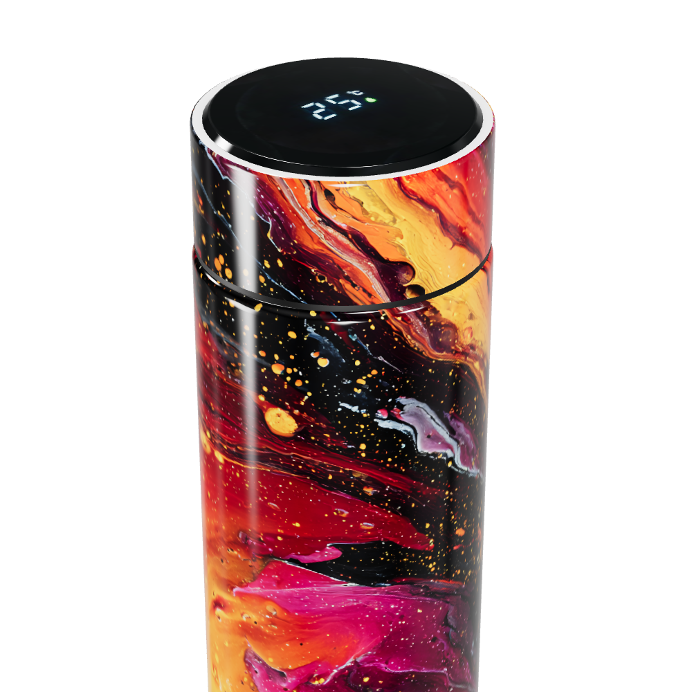 Garrafa Térmica Touch - Estampa Abstrata Colorida