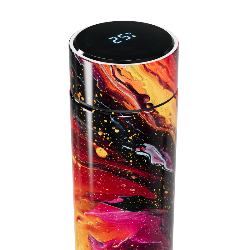 Garrafa Térmica Touch - Estampa Abstrata Colorida