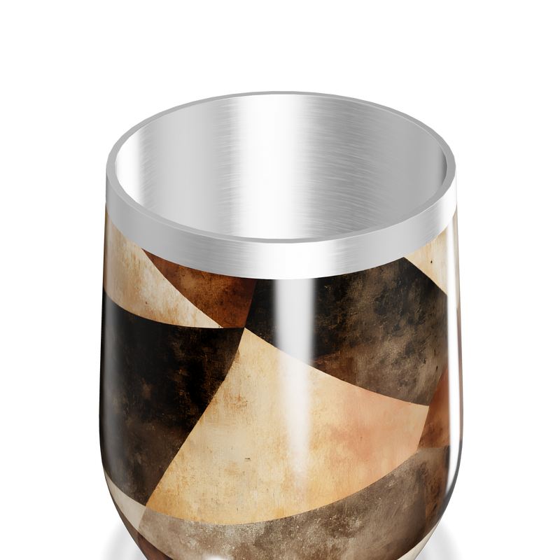 Copo Térmico Slim Estampa Geométrica Bege