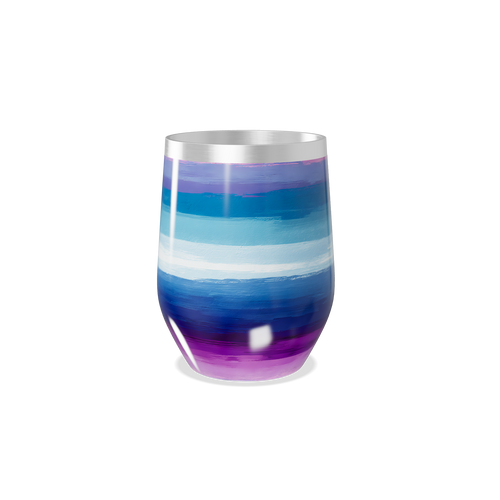 Copo Térmico Slim - Listras Azul e Roxo